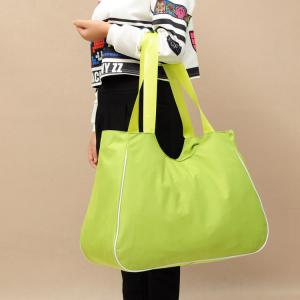 Quality Grocery Green 210D Polyester Reusable Shopping Bag wholesale