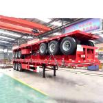 Robust 3 / 4 Axles Flatbed Semi Trailer 40FT 45FT Semi Container Transport Truck