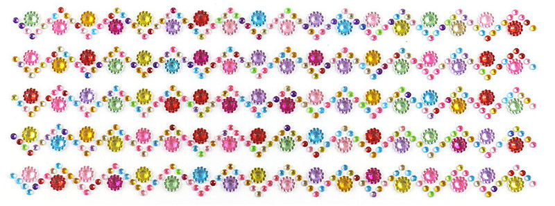 3D Acrylic Self Adhesive Diamond gem drill stickers Rhinestone Sheet for kids diy and Decal Mobile Scrapbooking OEM