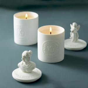 Quality Flame Retardant Ceramic Candle Container Medium Stylish Candle Holder 1.2kg wholesale