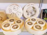 Natural Poplar Wooden Mooncake Box Disposable Customized With Lid