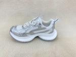 Women white comfort sport shoes with mesh upper breathable and anti slip