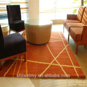 Quality Striped design shaggy embroidered living room polyester area rug wholesale