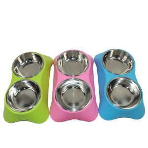 Quality Xxl Xl Stainless Steel Dog Bowls For 2 Dogs Big Personalized Feeder Double 10 Inch 11 Inch 12 Inch wholesale