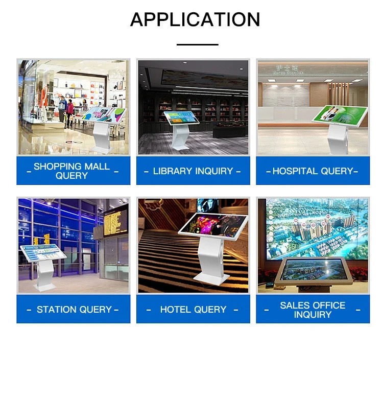49'' Interactive Self Service Kiosk Exhibition Hall Android Windows 21.5 32 43 55''