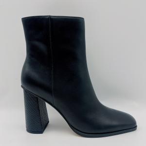 Quality Waterproof Womens Leather Dress Boots Casual Black Square Toe Ankle Boots wholesale