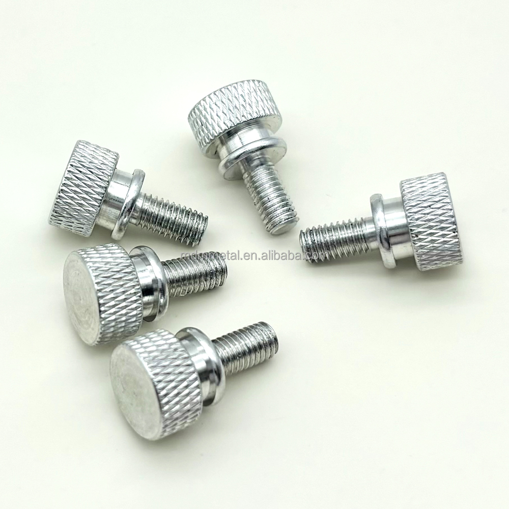 Not Micro Machining Knurled Thumb Screws in M3 M4 M5 M6 M8 Sizes with Tolerance 0.01-0.05mm