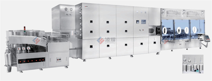 Medical Vertical Vials Ampoules Filling Machine Washing Sterlizing Filling Sealing