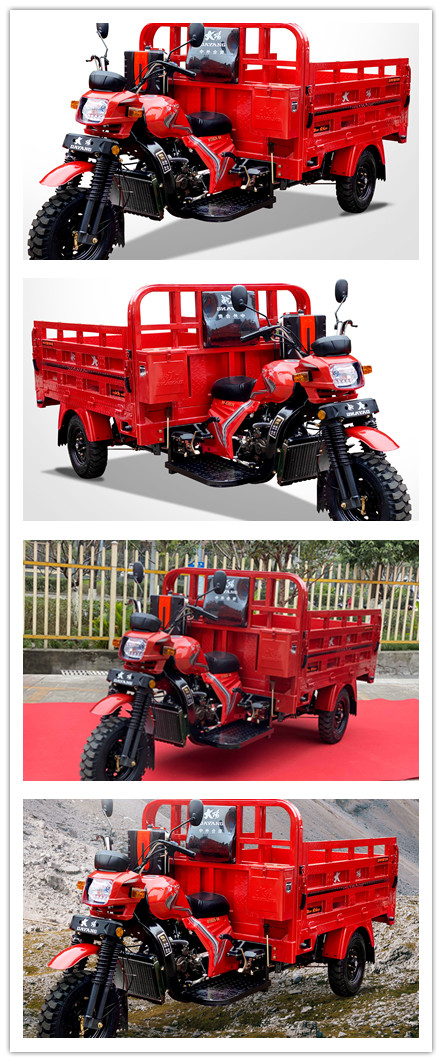 200cc Heavy Loading Motorized Cargo Tricycles with Open Body Type and 180 Brake Drums