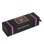 Single Folding Magnetic Wine Gift Box Luxury Cardboard Black Custom
