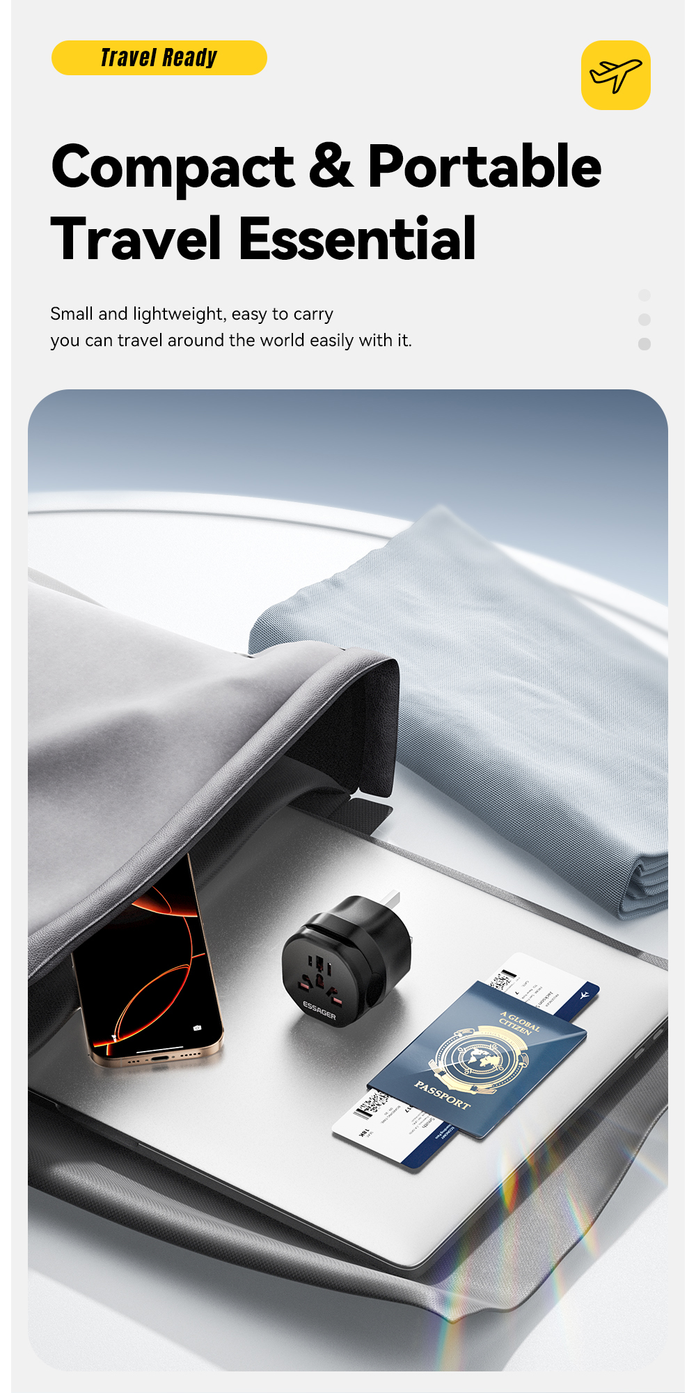 ESSAGER WL-033-WL-09 Series EU UK to Universal UK to EU Travel Power Adapter