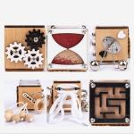 Wooden Montessori Toys Busy Cube For Kids Travel Educational