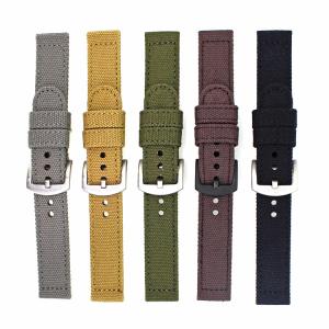 Quality 24mm Canvas Leather Watch Strap wholesale