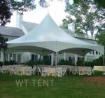 Opening Hexagon Tent Customized Size Glass Wall Double Wings Glass Door