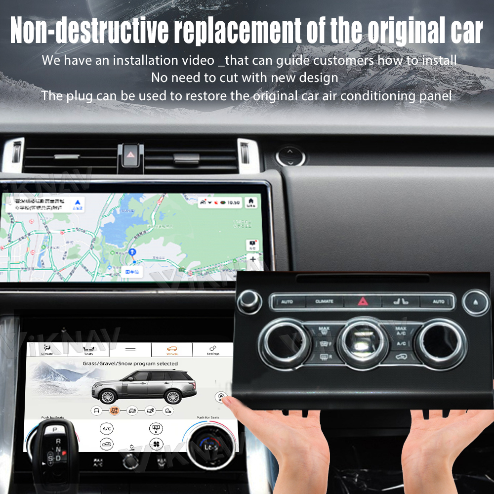 Android 13.0 head unit For Land Rover Range Rover Sport L494 2013-2017 touch screen climate control car stereo with AC