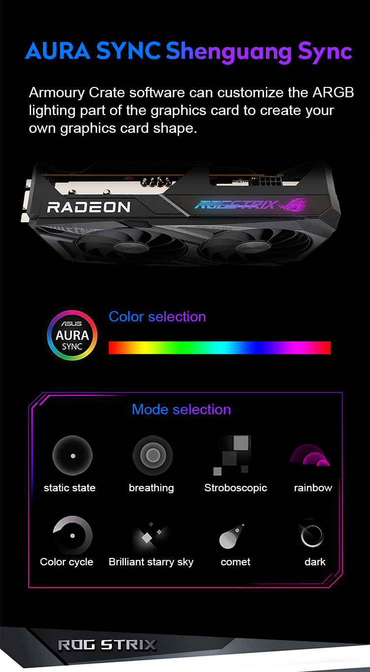 Geforce Rx 6600xt Gaming Graphics Card 8g Gddr6 ROG-STRIX-RX6600XT-O8G-GAMING