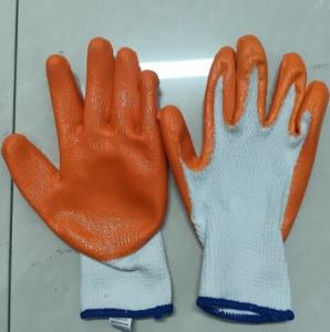 China 2 String Latex Industrial Gloves 10 Gauge Powder Coated Latex Gloves on sale