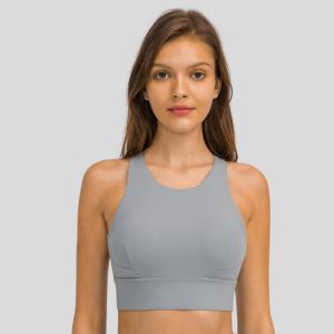 Quality Padded Womens Sports Bra Y Shaped Back Shockproof wirefree High Neck Sports Top wholesale