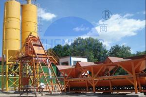 Quality HZS25 Flexible Precast Stationary Concrete Batching Plant Skip Hopper Model wholesale