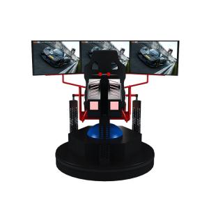 Quality 3 Dof Motion Simulator Car Racing Game Machine 9d Vr Electric 3 Screens wholesale