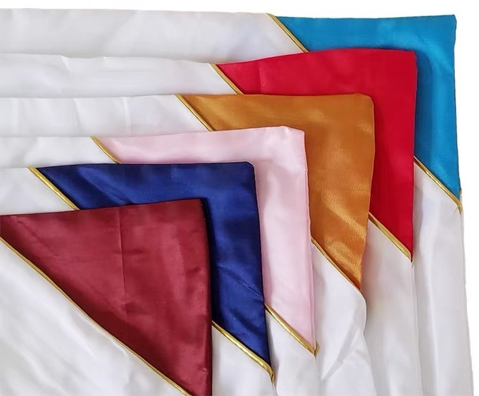 Colored Angle Golden Edge Blank Sublimation Polyester Pillow Case For Photos Printing