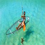 Dual Flotation Bladders 2 Person Clear Bottom Kayak , Light Custom Fishing Canoe