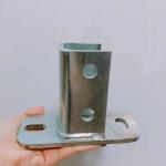 12 Gauge Zinc Plated Steel 10 Ft. Strut Channel Fittings With 4 Holes Base