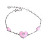 Wedding Occasion Pink Heart Stud Earrings for Necklace Jewelry Sets