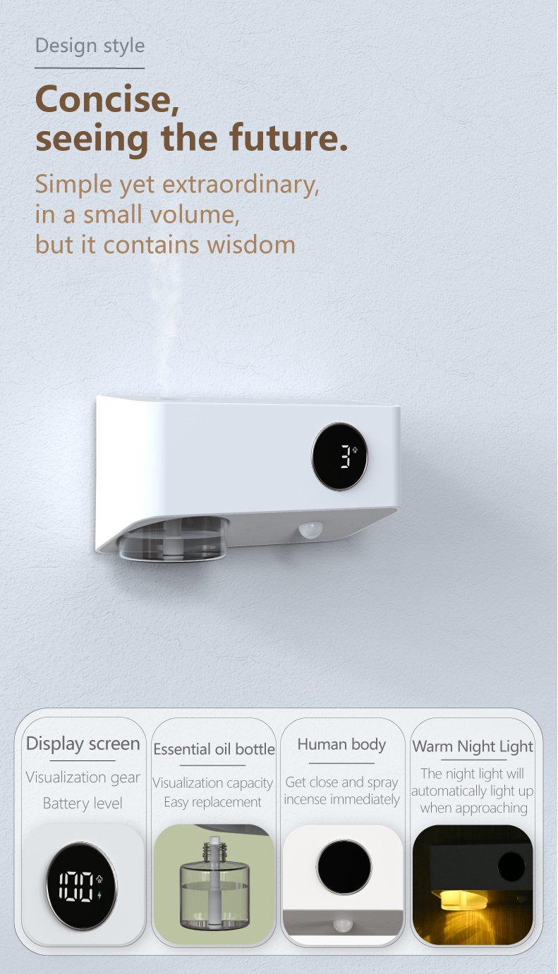 HOMEFISH ABS PP Essential Oil Diffusers Aroma Diffuser 1200mAh