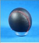 Novelty Red Line + Black Real Leather Front Racing Gear Knob Ball Shape
