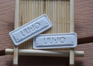 Quality Degradable 2mm garment TPU Clothing Labels With Mould Embossed Logo wholesale