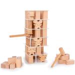 Children'S Stacked Solid Pine Wooden Building Block
