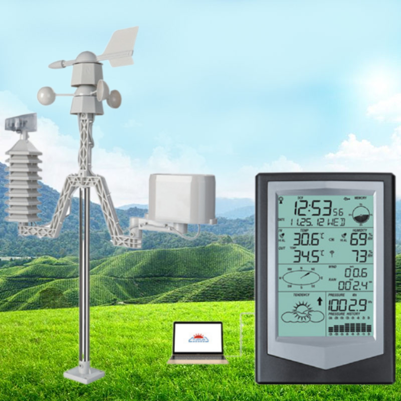 WS1040 Black And Silver Definition Wireless Weather Station With ±1.0°C Temperature Accuracy