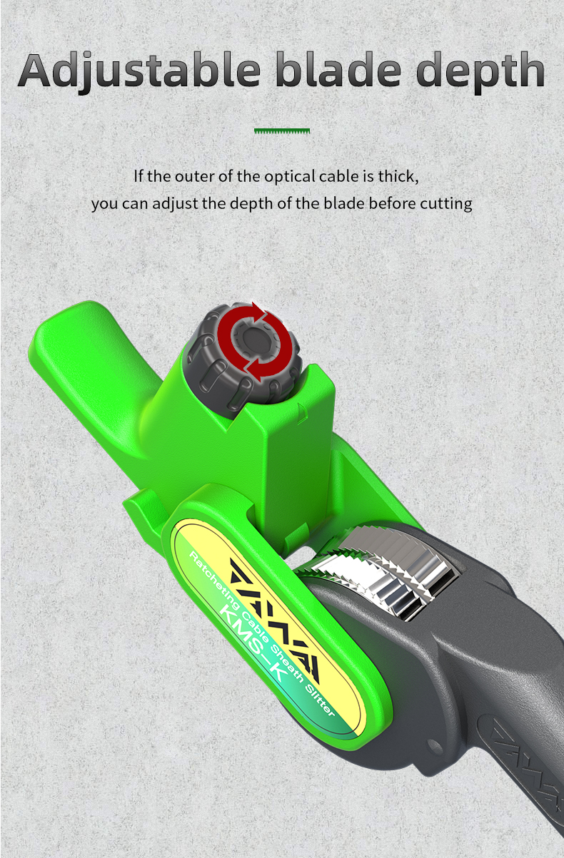 FTTH KMS-K Ratcheting Cable Slitter Machine Accessories Round Cable Sheath Cable Slitter Machine