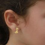 Micro Insert Technology Sterling Silver Children's Body Jewelry Giraffe Stud