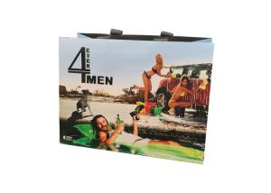 Quality Luxury Foldable Personalized Paper Shopping Bags Happy Holiday Style wholesale
