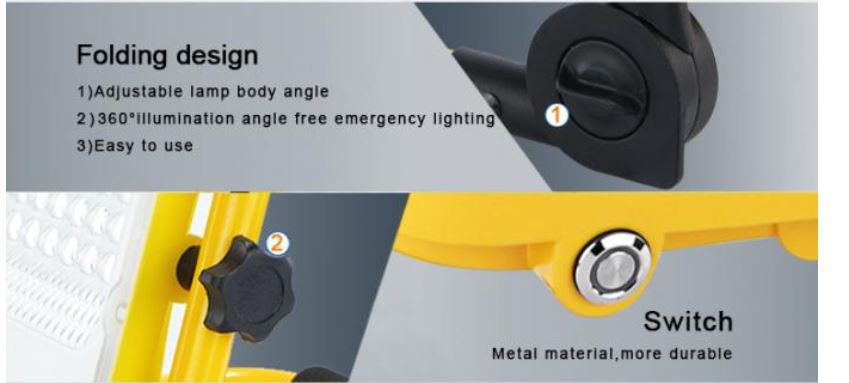 4000K 170lm/W Portable LED Flood Light USB Charge Emergency Mode 60W