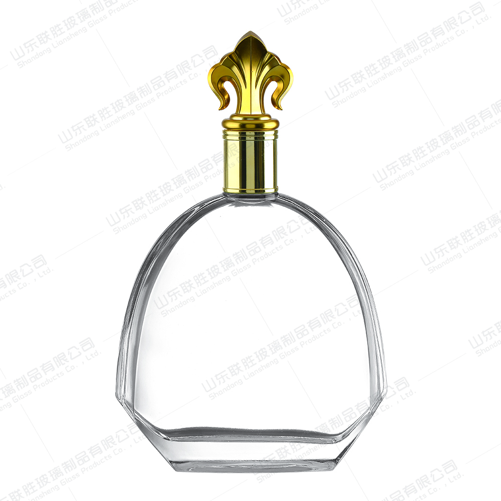 Clear Glass Decanter Xo Brandy Whiskey Bottle for Beverage Packaging 750ml 800ml