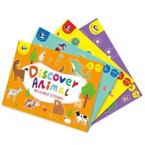Quality 200 Plus Cute Reusable Sticker Book Full Color Window Clings For Kids wholesale