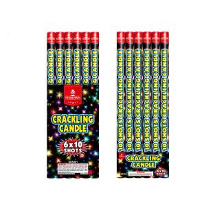 Quality 10 Shots Mandarin Customized Fireworks , 0.025CBM Crackling Roman Candles wholesale