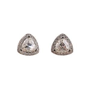 Quality Moissanite 925 Sterling Silver Stud Earrings Support OEM ODM wholesale