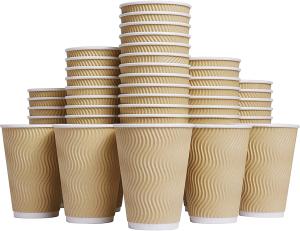 Quality 12oz 16oz Double Wall Takeaway Coffee Cups With Offset Printing wholesale