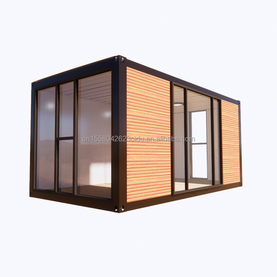 Galvanized Steel Square Tubes Container Houses for Park BBQ Store Office Mobile Portable Assembly Coffee Bar Wooden House