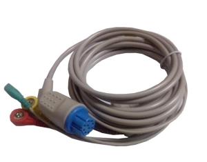 Quality Datex 3 Lead Ecg Cable With Snap End wholesale