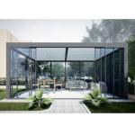 Prefab System Sunshade Gazebo Aluminum With Shade Triangle Outdoor Motor Louvers