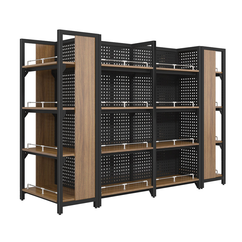 Convenience Store Gondola Shelving Rack Wooden 50kg/Layer