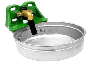 China large 304 stainless steel water bowl for cow, capacity 5L, tube valve, cast iron bracket on sale