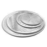 8 inch aluminium tray manufacturer aluminum tray circle holes metal oven pizza