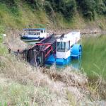 Semi Automatic Aquatic Weed Harvester Trash Skimmer 24kw