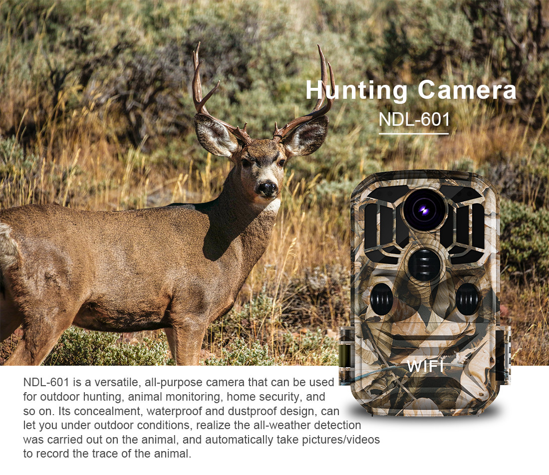 Night Vision Wifi 1080p Outdoor Trail Camera 90 Degree 30mp For Hunting Game